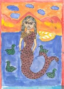 swapnil & jaysri burman - poster paints on paper - 8x11